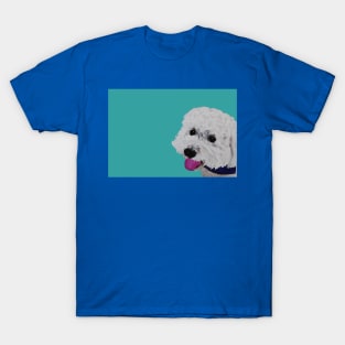 Finn the Bichon Frise Seafoam Green T-Shirt